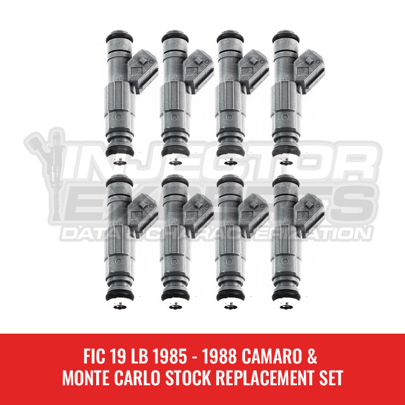 FIC FUEL INJECTORS 19 LB 1985 - 1988 CAMARO, MONTE CARLO STOCK REPLACEMENT