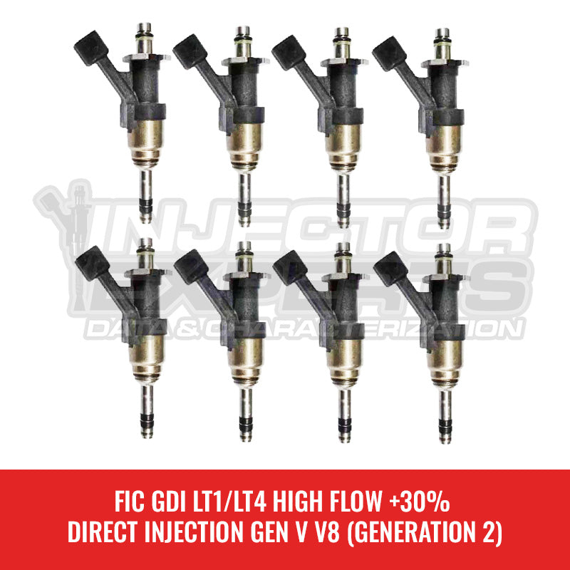 FIC GDI LT1/LT4 HIGH FLOW +30% DIRECT INJECTION GEN V V8 (GENERATION 2) - Set of 8