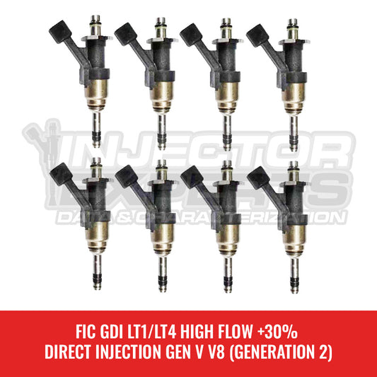 FIC GDI LT1/LT4 HIGH FLOW +30% DIRECT INJECTION GEN V V8 (GENERATION 2) - Set of 8