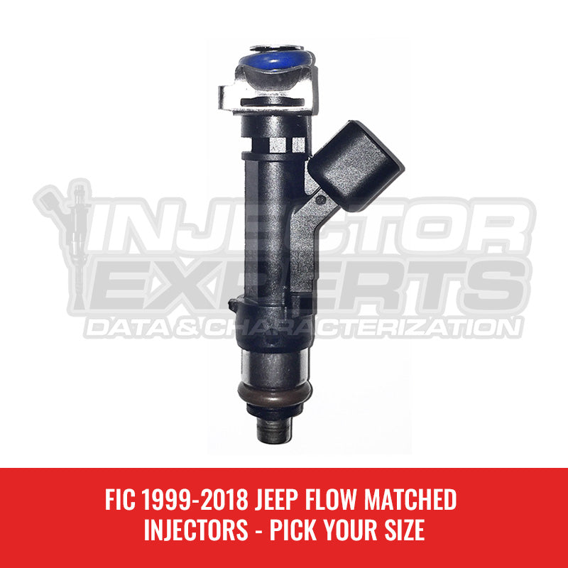 JEEP 1999-2018 FIC FLOW MATCHED INJECTORS SIZES 19LB, 24 LB, 27 LB, 30 LB, 36 LB, 42 LB, 48 LB, 52 LB, 60 LB, 72 LB, 80 LB PICK YOUR SIZE